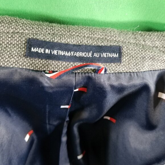 Tommy Hilfiger Men's 40S Blue Check 59% Wool Blazer Sport Coat & Tie 12628 - Picture 7 of 9